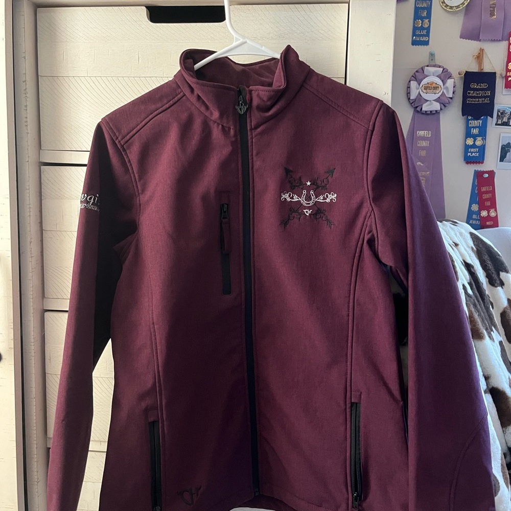 Purple Ski Snow Jacket with Water-Resistant Material